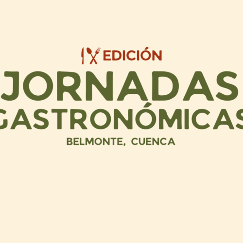Cartel promocional oficial y diseño visual de las Jornadas Gastronómicas de Belmonte.
